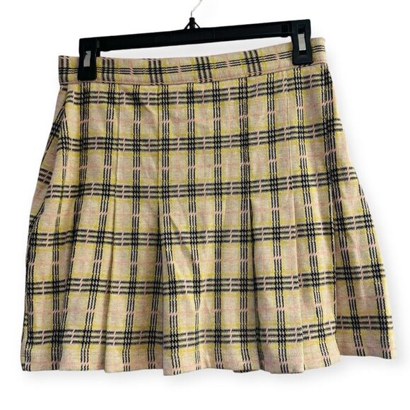 Free People Honey Pleated Skirt in Retro Sunshine Combo Size 4 - Picture 2 of 10